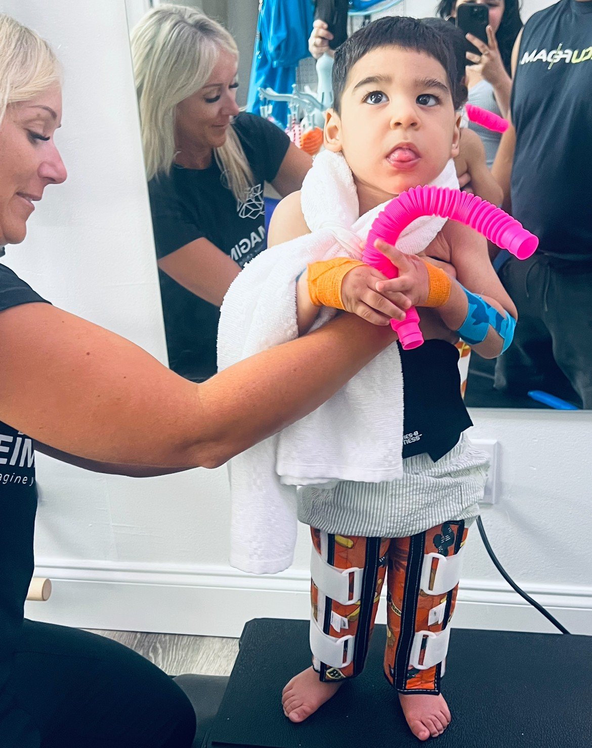 A parent-guided pediatric movement session